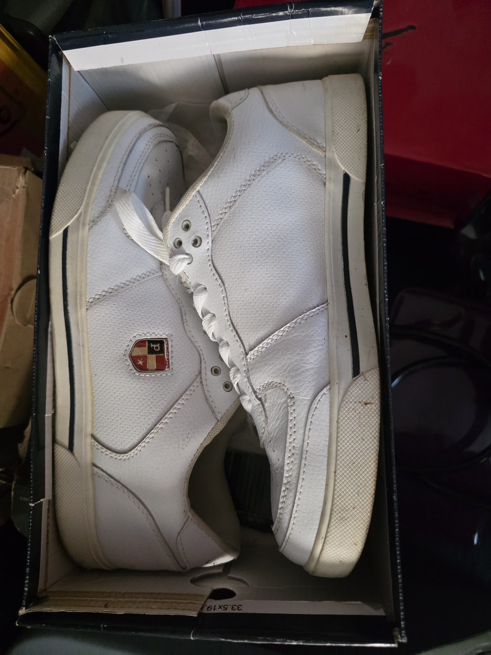 Polo by Ralph Lauren White Leather Low-Top Sneakers